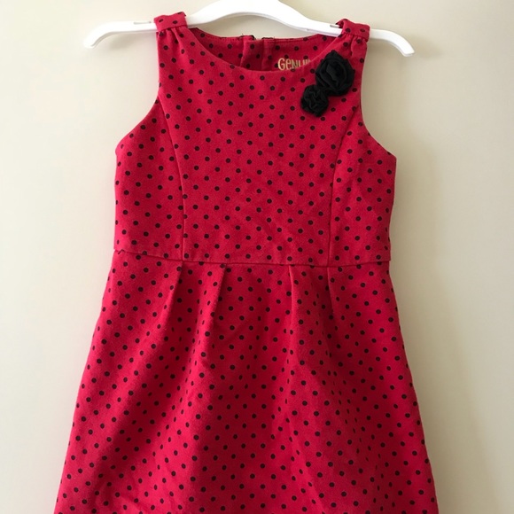 Adorable girls red with black polkadot dress! - Picture 1 of 4